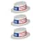 Beistle White Plastic Skimmers with Semiquin Band Hats, 3ct.